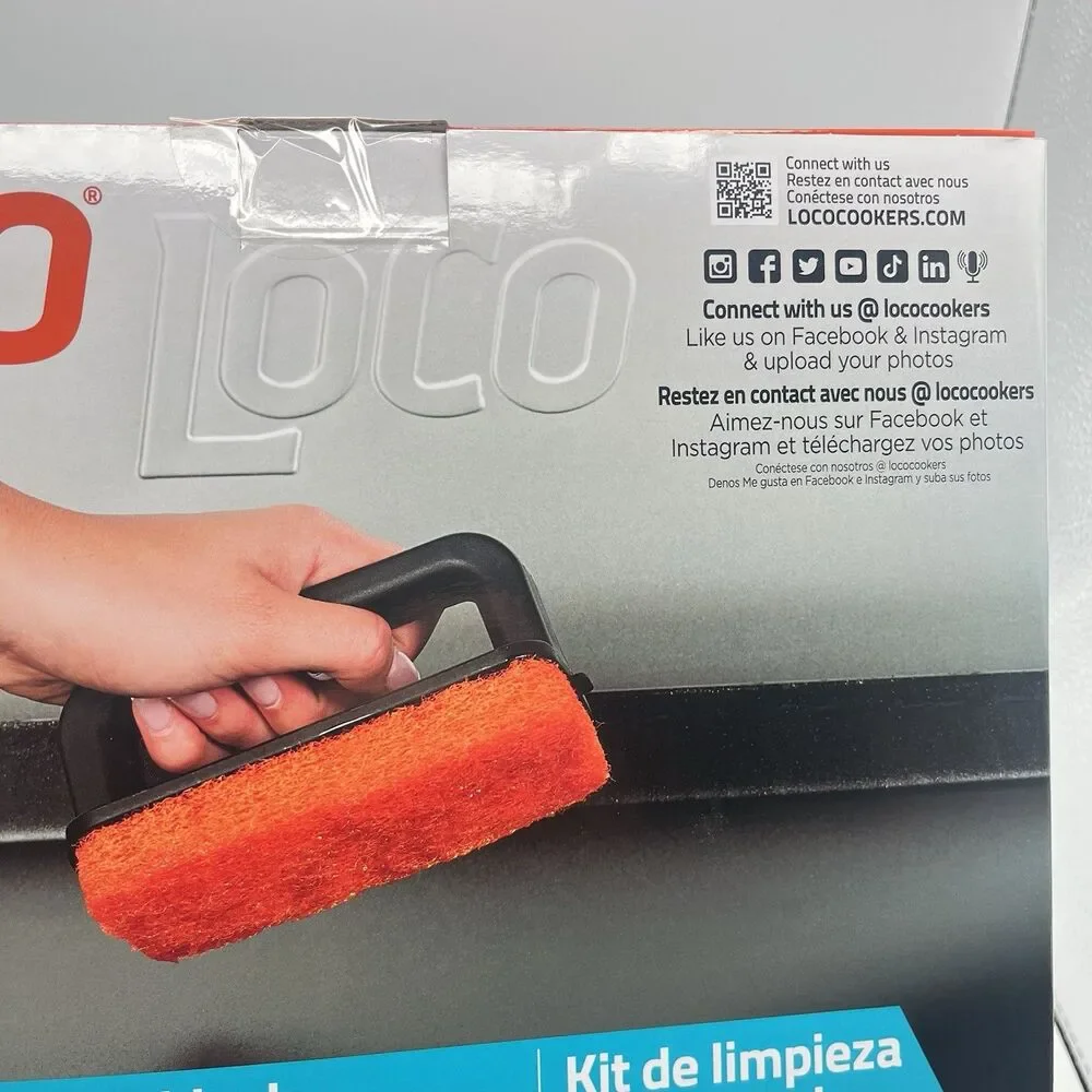 LoCo Cookers Griddle Cleaning Kit, Griddle & Grill Scrubber, Scraper, 2 bottles